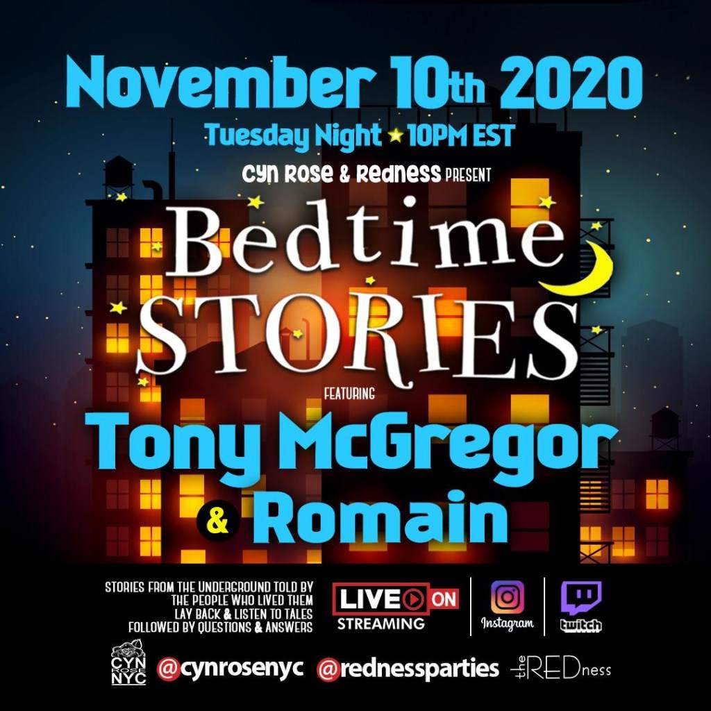 Bedtime Stories with DJ Romain + Tony Mcgregor - フライヤー表
