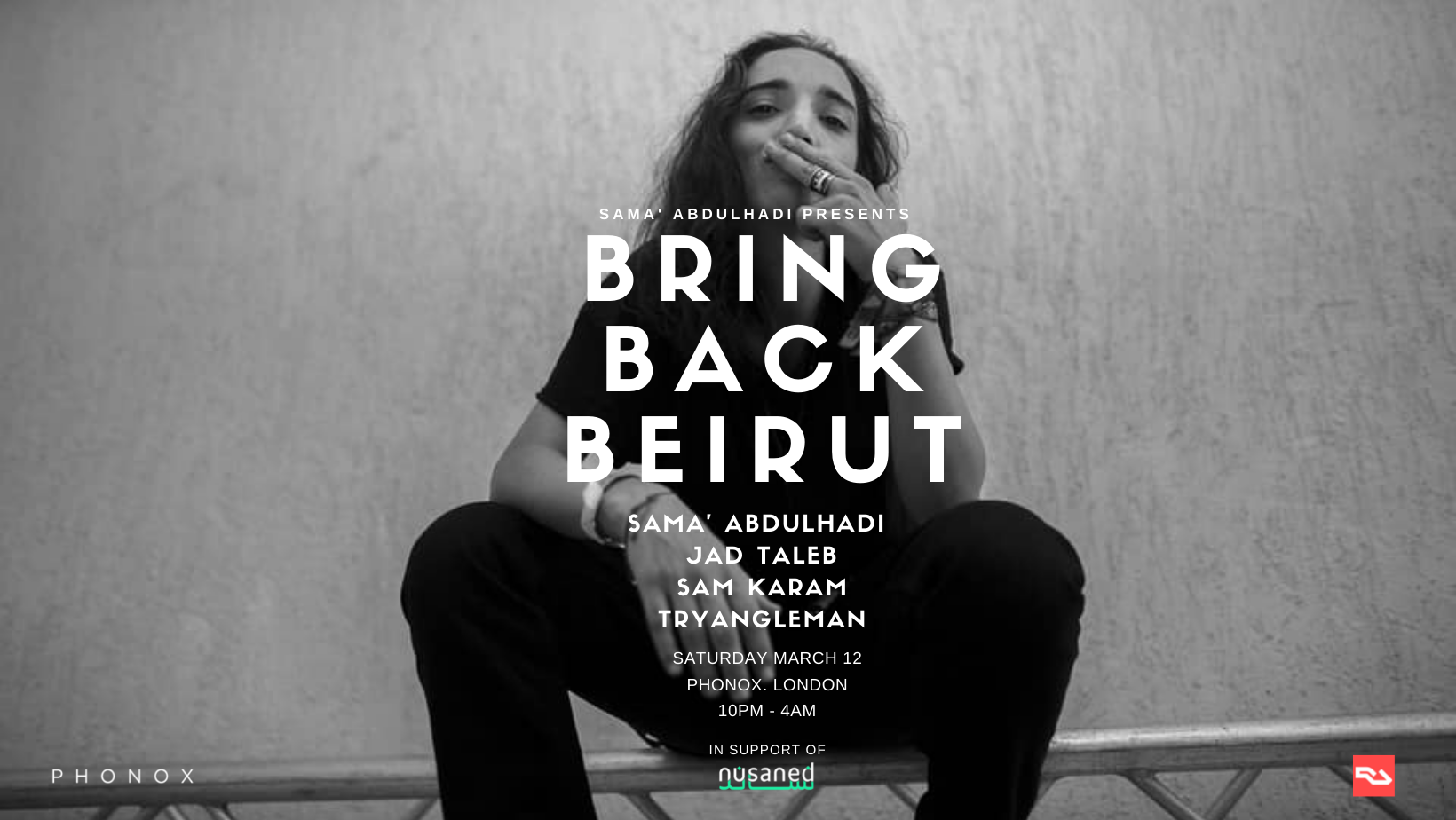 Bring Back Beirut: Sama' Abdulhadi, Jad Taleb, Sam Karam & Tryangleman - フライヤー表