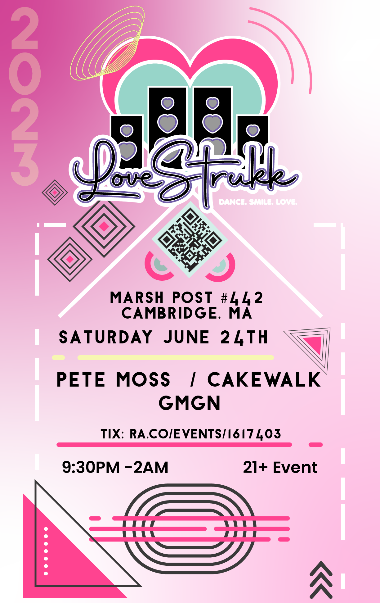 LoveStrukk INDOORS with Pete Moss (Philly), Cakewalk and GMGN - フライヤー表
