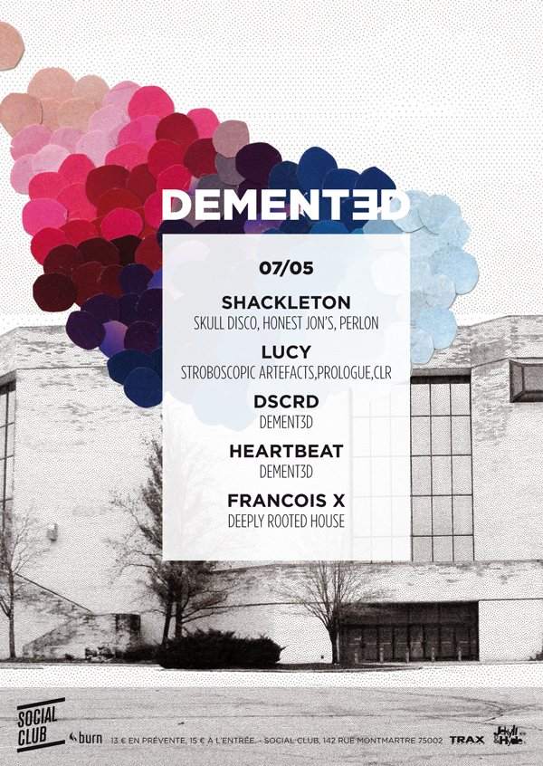 Dement3d with Shackleton, Lucy, Dscrd, Francois X, Heartbeat - Página frontal