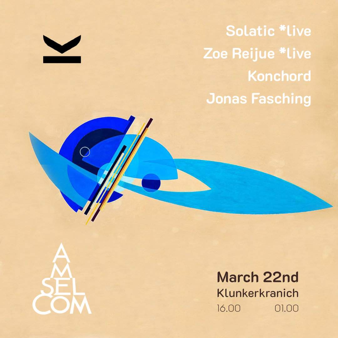 Amselcom x Klunkerkranich with Solatic *live, Zoe Reijue *live, Konchord, Jonas Fasching - フライヤー表