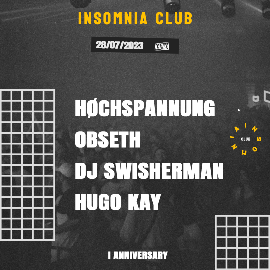 Insomnia Club // I Anniversary - Página frontal