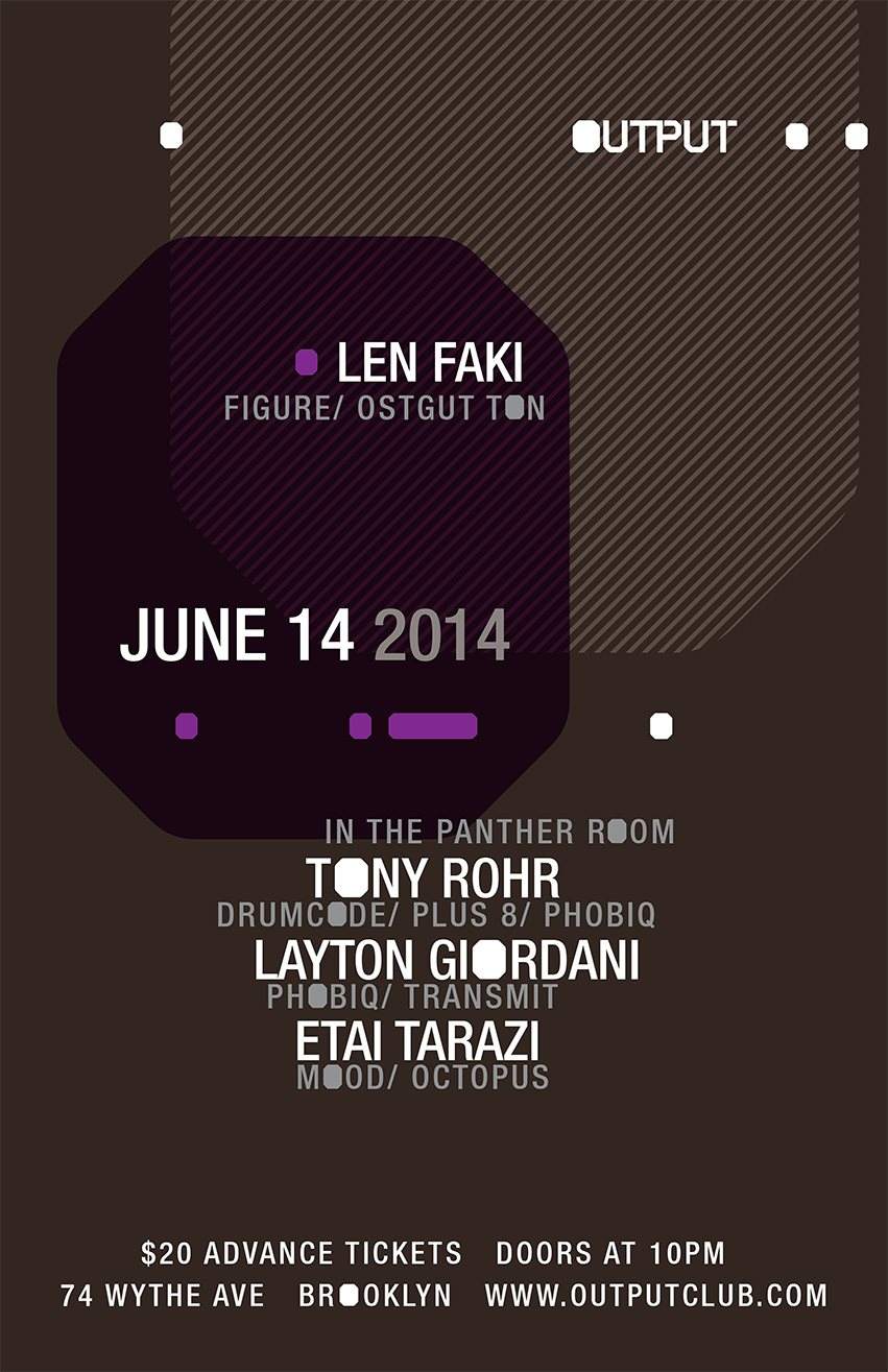 Len Faki with Tony Rohr/ Layton Giordani/ Etai Tarazi - フライヤー表