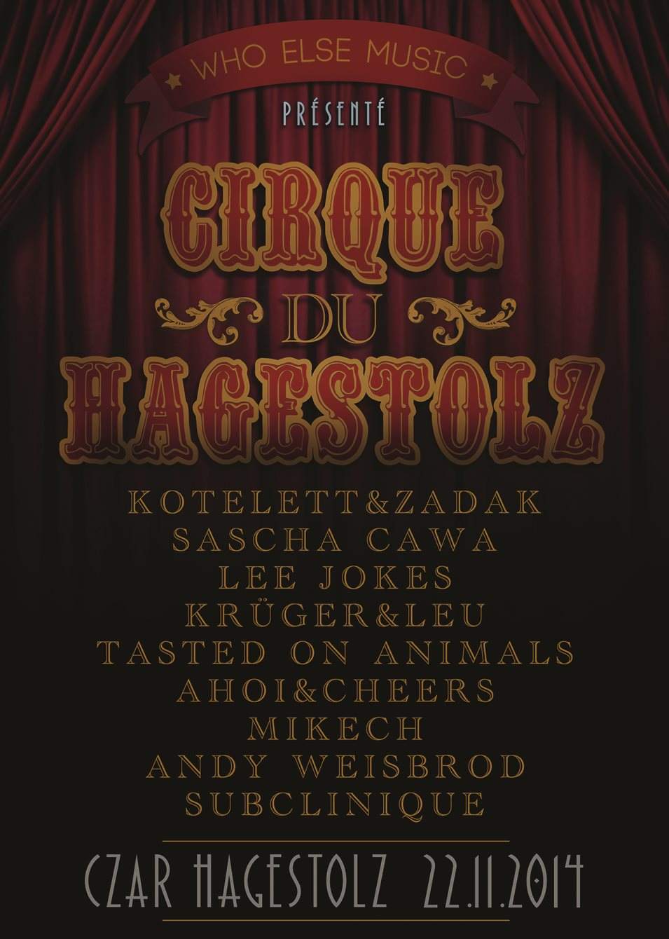 Who Else Music Présenté Cirque du Hagestolz - Página frontal