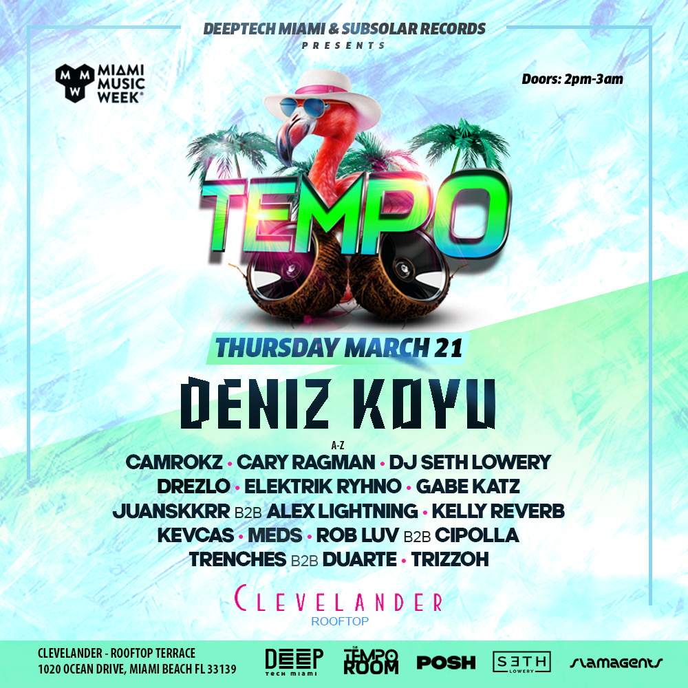 'Tempo' at Clevelander Rooftop featuring Denis Koyu - フライヤー裏