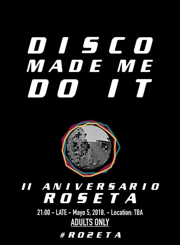 Aniversario Roseta MX - フライヤー裏