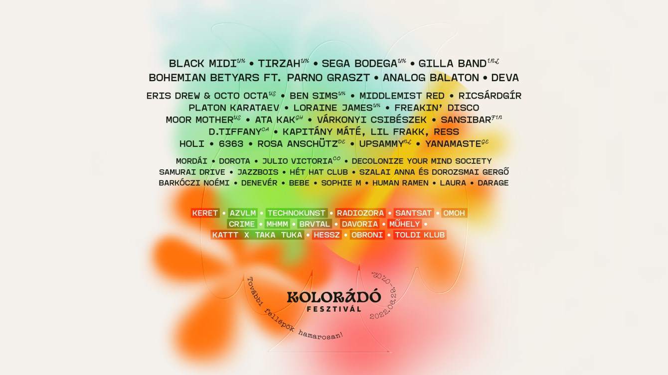Kolorádó Festival 2022 - Página frontal