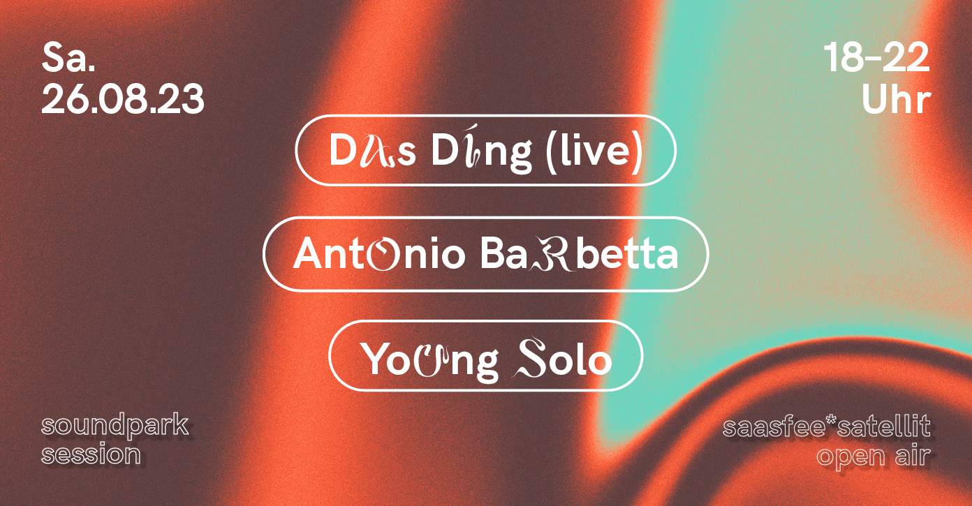 soundpark session // Das Ding (live), Antonio Barbetta, Young Solo - Página frontal