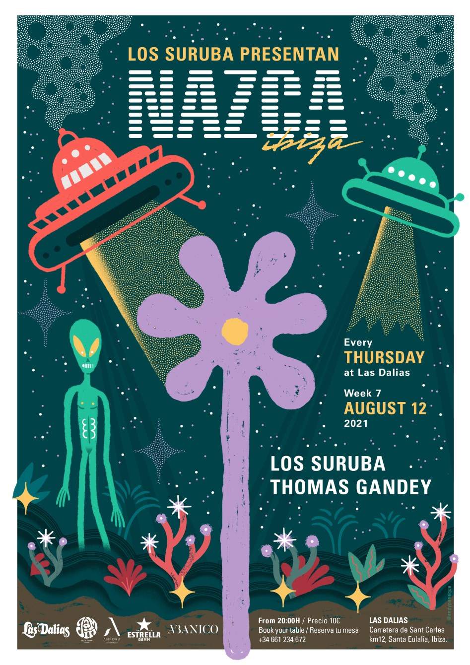 Los Suruba presentan Nazca Ibiza / Week7 with Thomas Gandey - フライヤー表