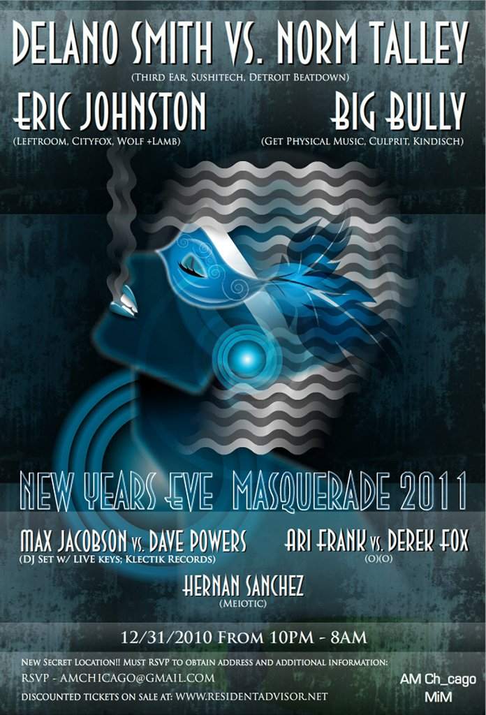 Nye Masquerade 2011 with Delano Smith, Norm Talley, Big Bully, Eric Johnston & More - Página trasera