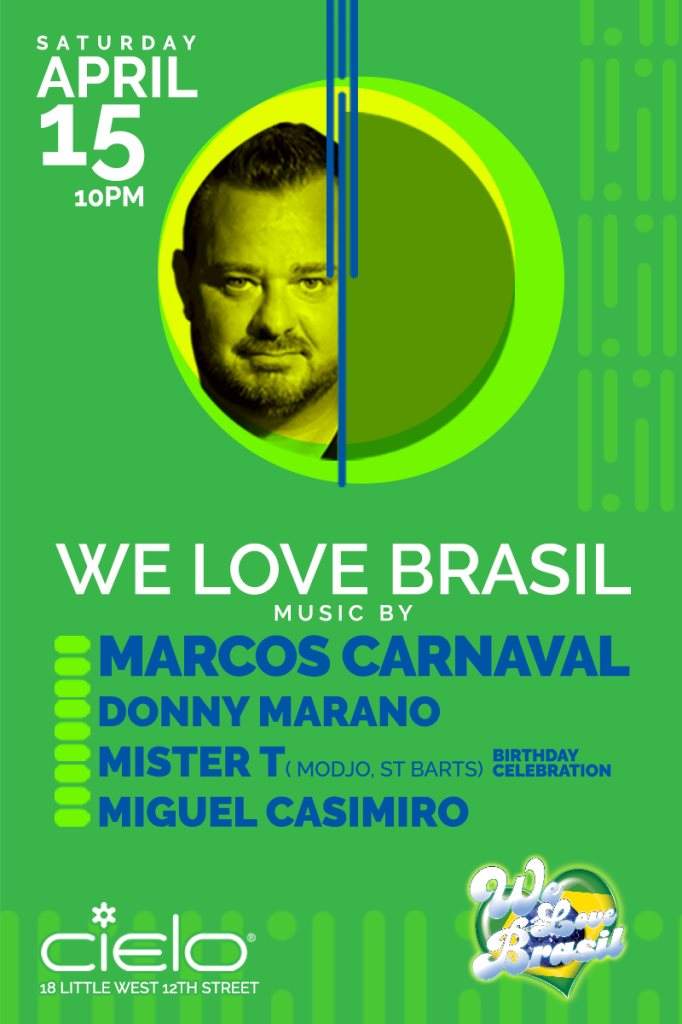 Tommy Boy presents We Love Brasil - Marcos Carnaval/ Donny Marano/ Mister T/ Miguel Casimiro - フライヤー表