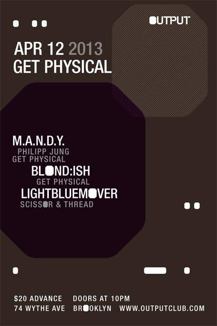 Get Physical with M.A.N.D.Y., Blond:ish & Lightbluemover - フライヤー表