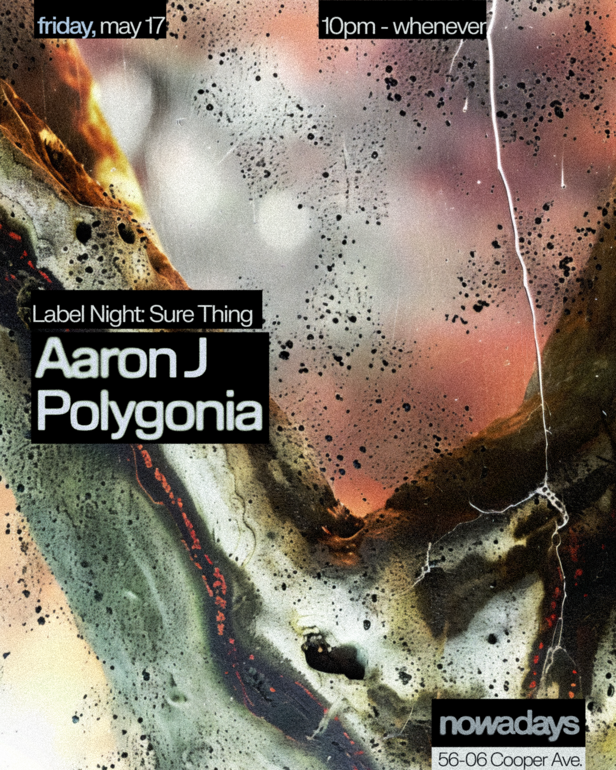 Label Night: Sure Thing with Aaron J, Polygonia - Página frontal