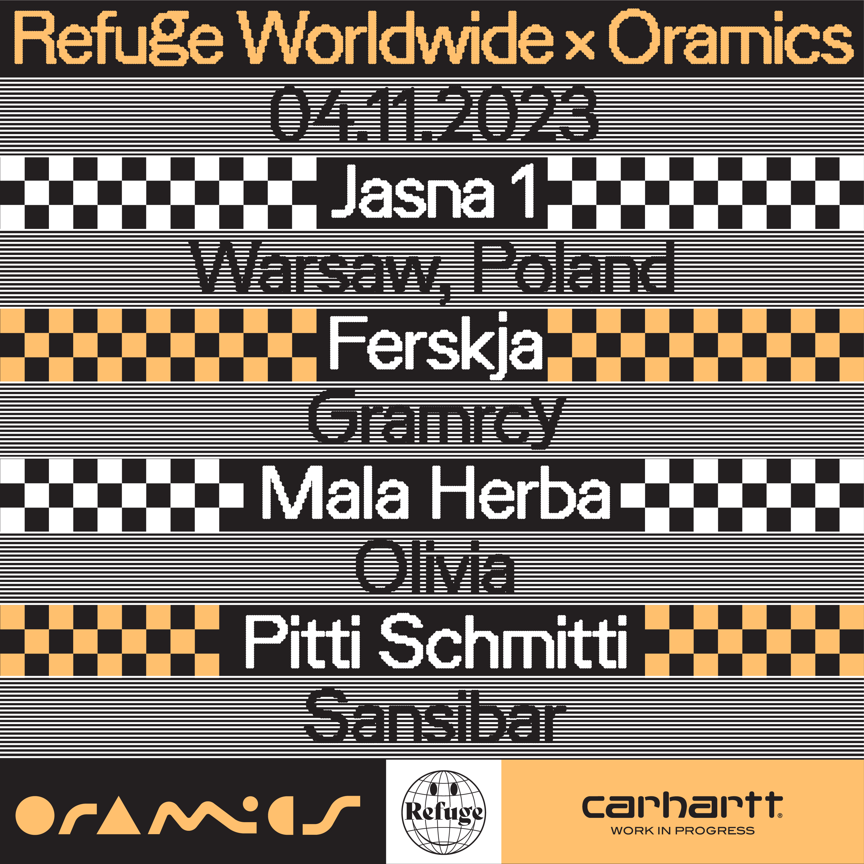 Refuge Worldwide x Oramics - フライヤー裏