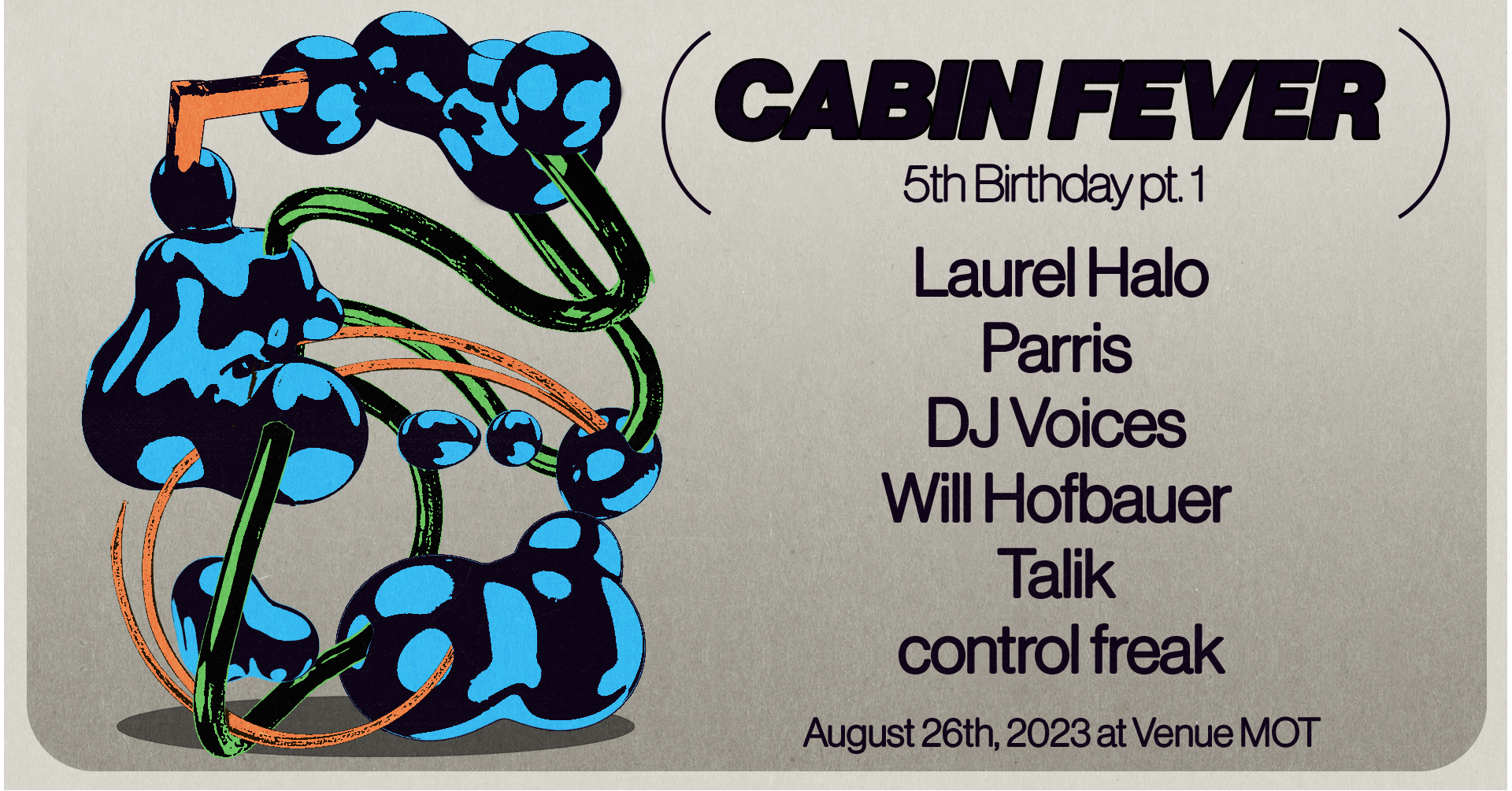 Cabin Fever 5 Pt.1: Laurel Halo, Parris, DJ Voices, Will Hofbauer & Talik - Página frontal