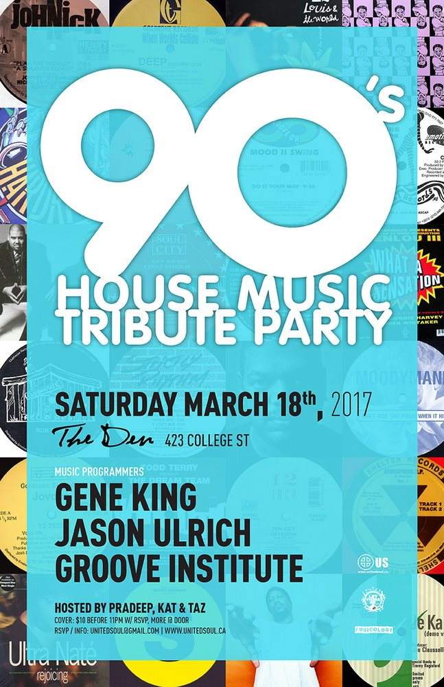 The 90's House Music Tribute Party 2017 - フライヤー表