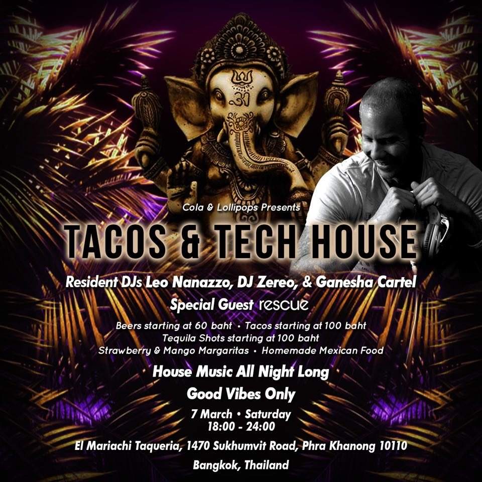 Tacos & Tech House - フライヤー表