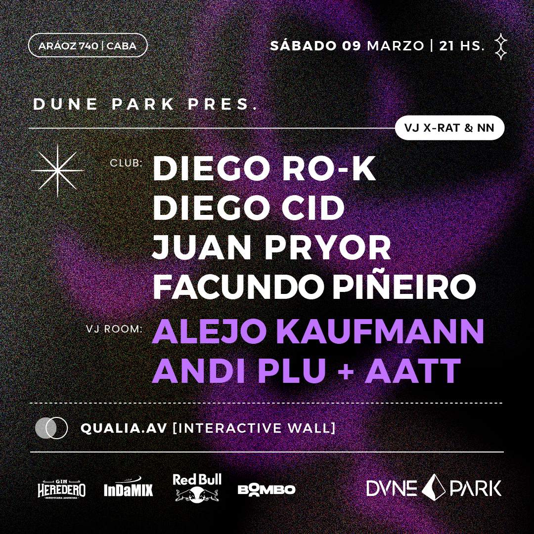 Dune Park PRES. Diego Ro-k, DIEGO CID & MORE - Página frontal