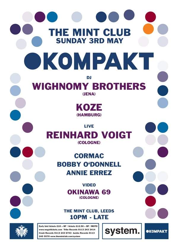 System presents Kompakt - Wighnomy Brothers, Reinhard Voigt, DJ Koze - Página trasera