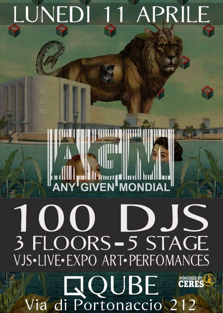 Any Given Mondial #100djs - フライヤー表