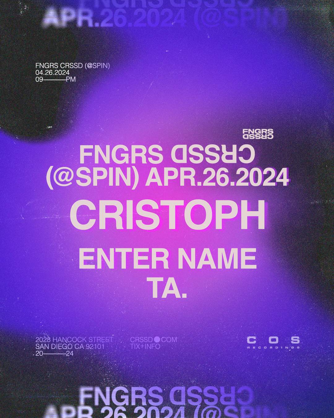 FNGRS CRSSD presents Cristoph - Página frontal