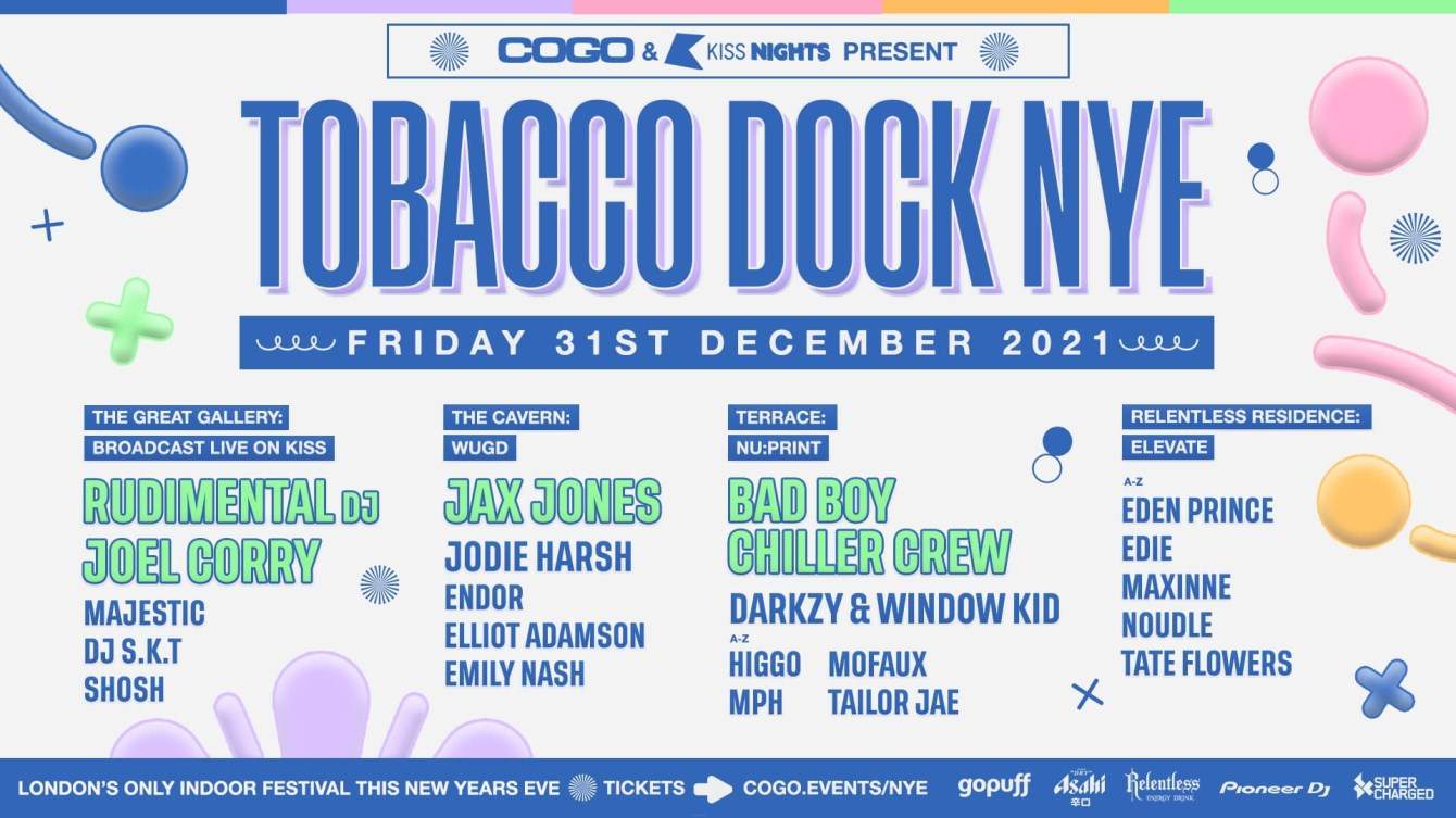 tobacco docks nye Cogo & Kiss Nights presents Tobacco Dock NYE at Tobacco Dock, London