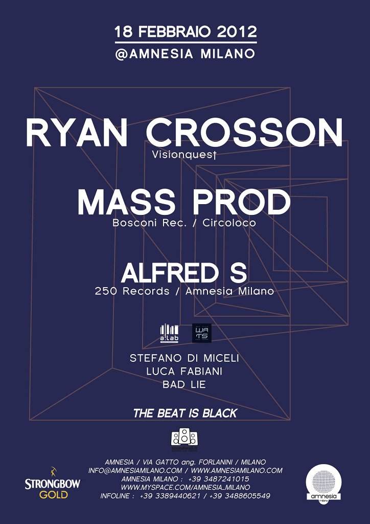 Mass Prod, Ryan Crosson, Alfred S. - フライヤー裏