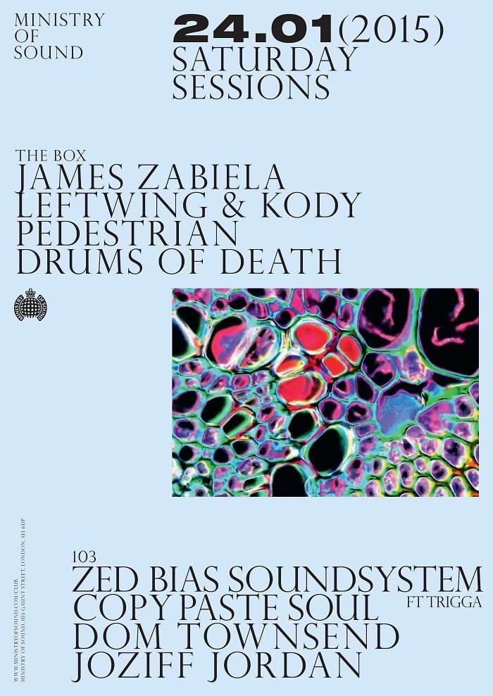 James Zabiela + Leftwing & Kody + Zed Bias Soundsystem + Pedestrian - Página frontal