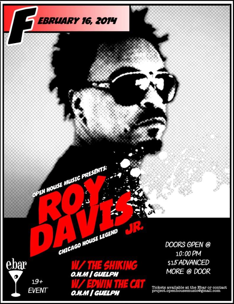 Open House Music presents: ROY Davis JR - Página frontal