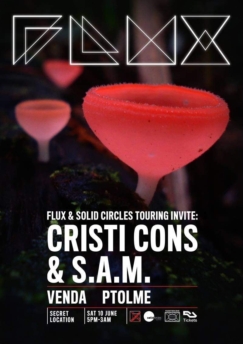 Flux & Solid Circles Touring Invite Cristi Cons & S.A.M - Página trasera