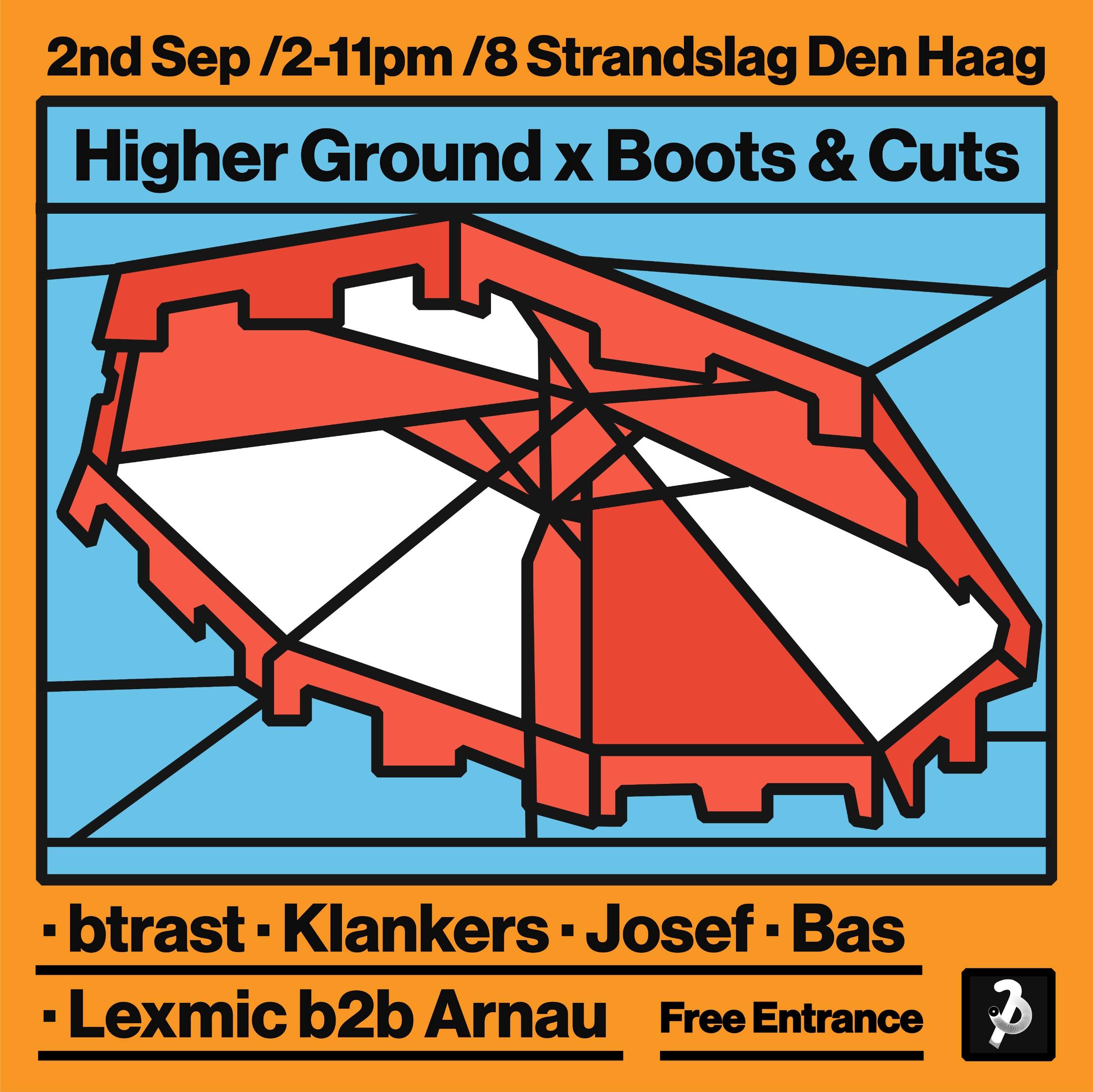 Higher Ground x Boots & Cuts: Free Beach Party - フライヤー表