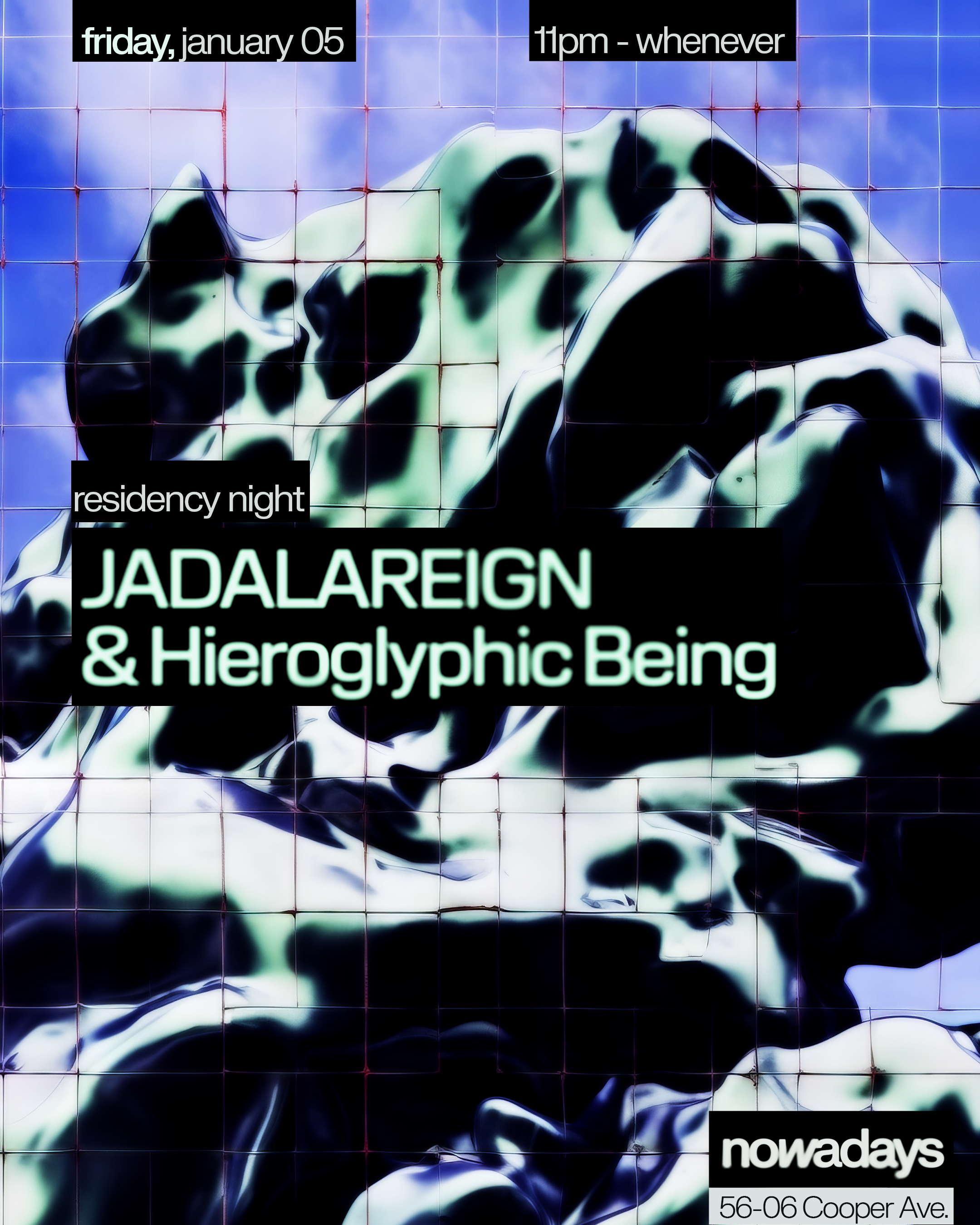 JADALAREIGN Residency with Hieroglyphic Being - フライヤー表