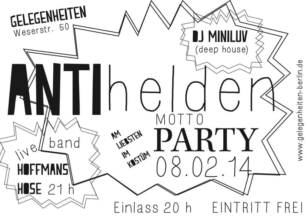 Antihelden Party - Página frontal