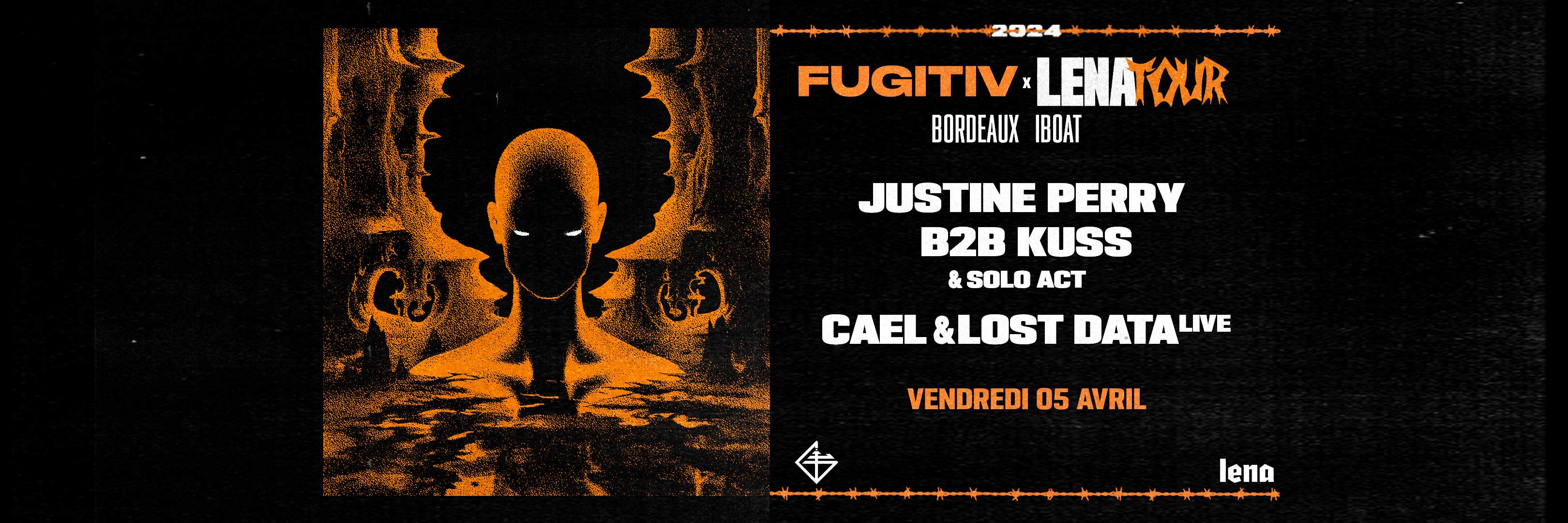 FUGITIV x LENA with Justine Perry B2B KUSS ~ Lost Data & Cael (live) - Página frontal