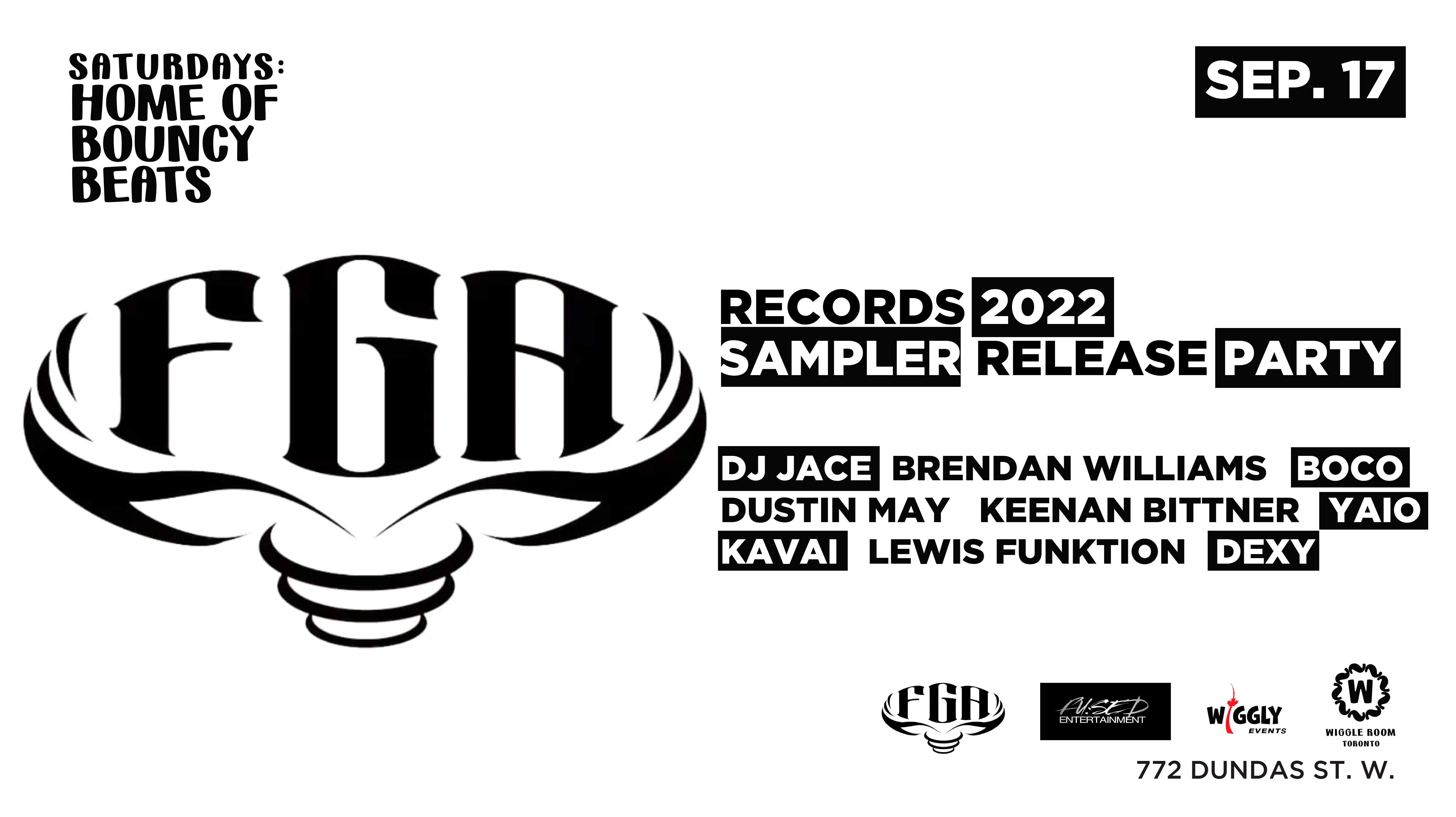 FGA Records 2022 Sampler release party - フライヤー表