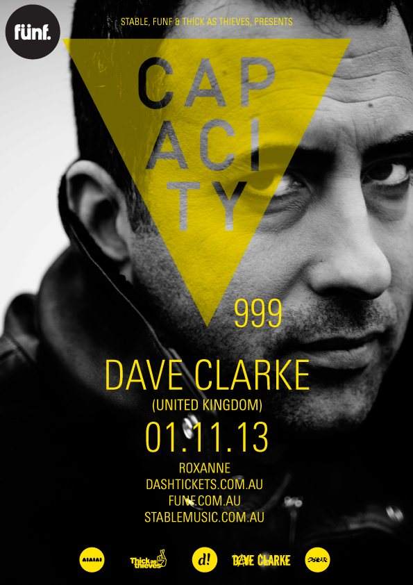 Capacity 999 - Dave Clarke - フライヤー表