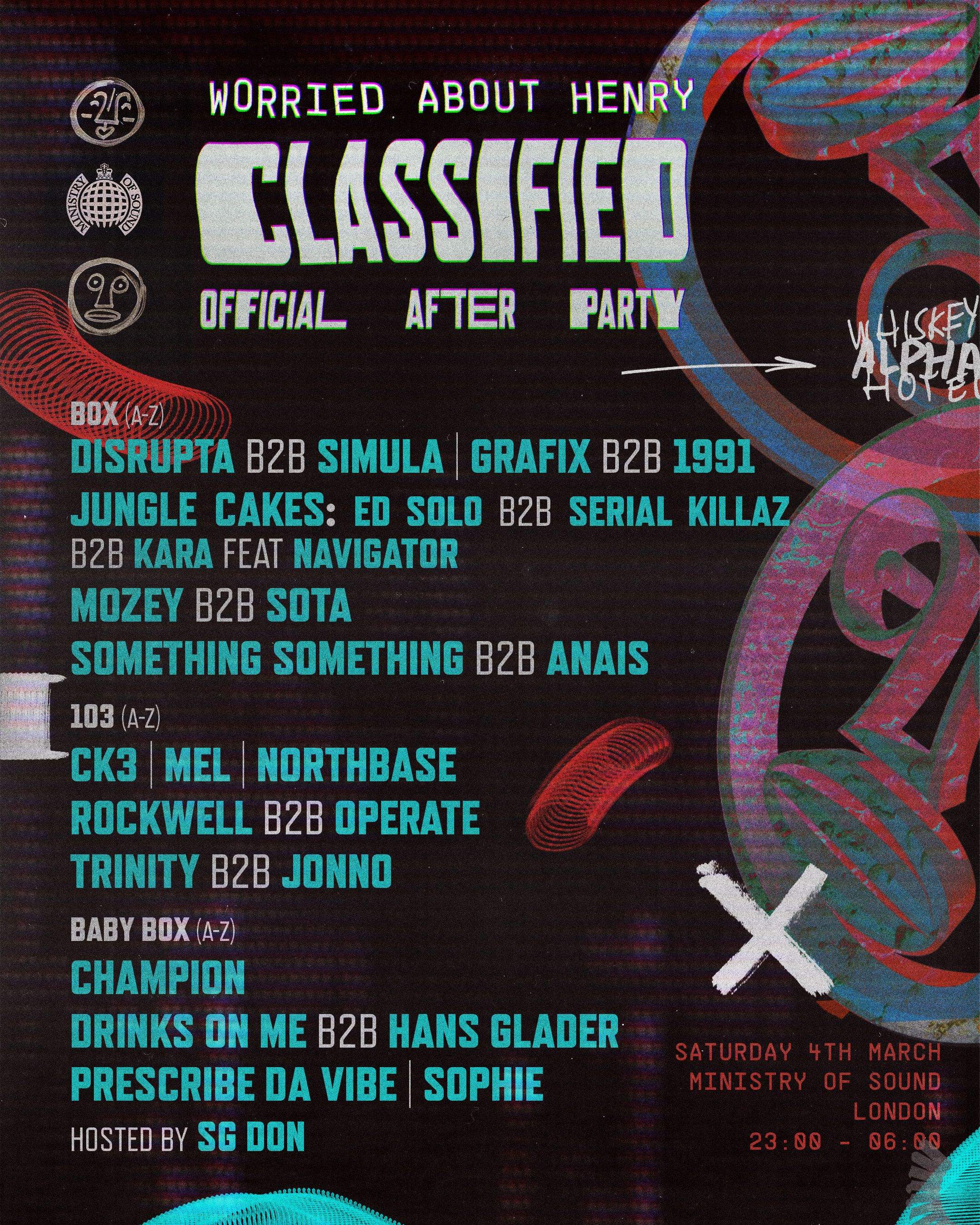 Worried About Henry: Classified official afterparty - フライヤー表