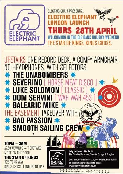 Electric Elephant London Launch - フライヤー表