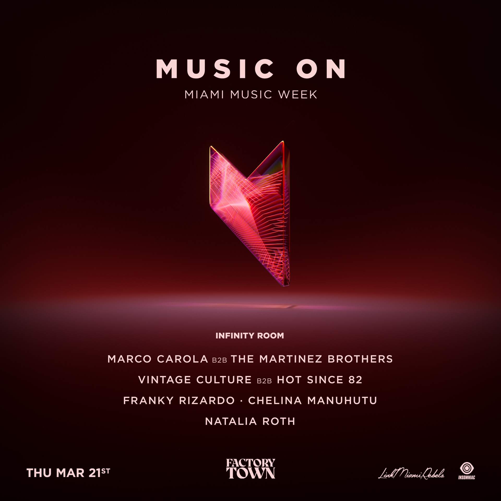 Music On: Miami Music Week - フライヤー表