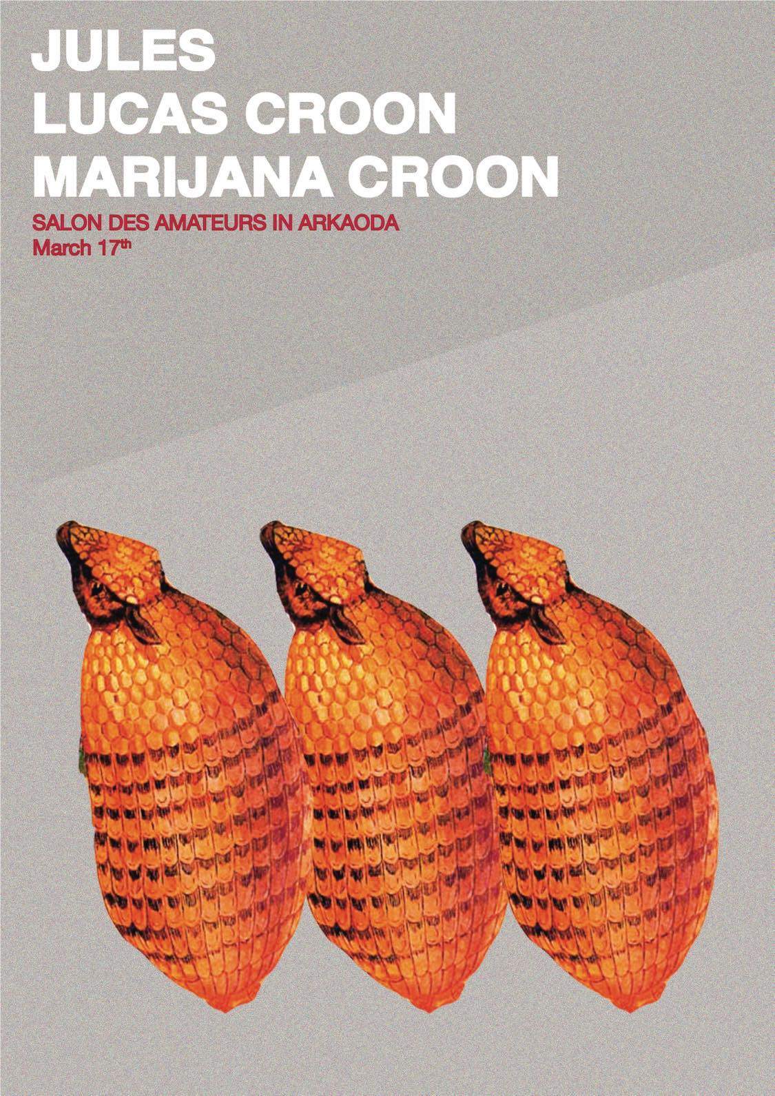 Salon des Amateurs x arkaoda: Lucas Croon + Marijana Croon + Jules - Página frontal
