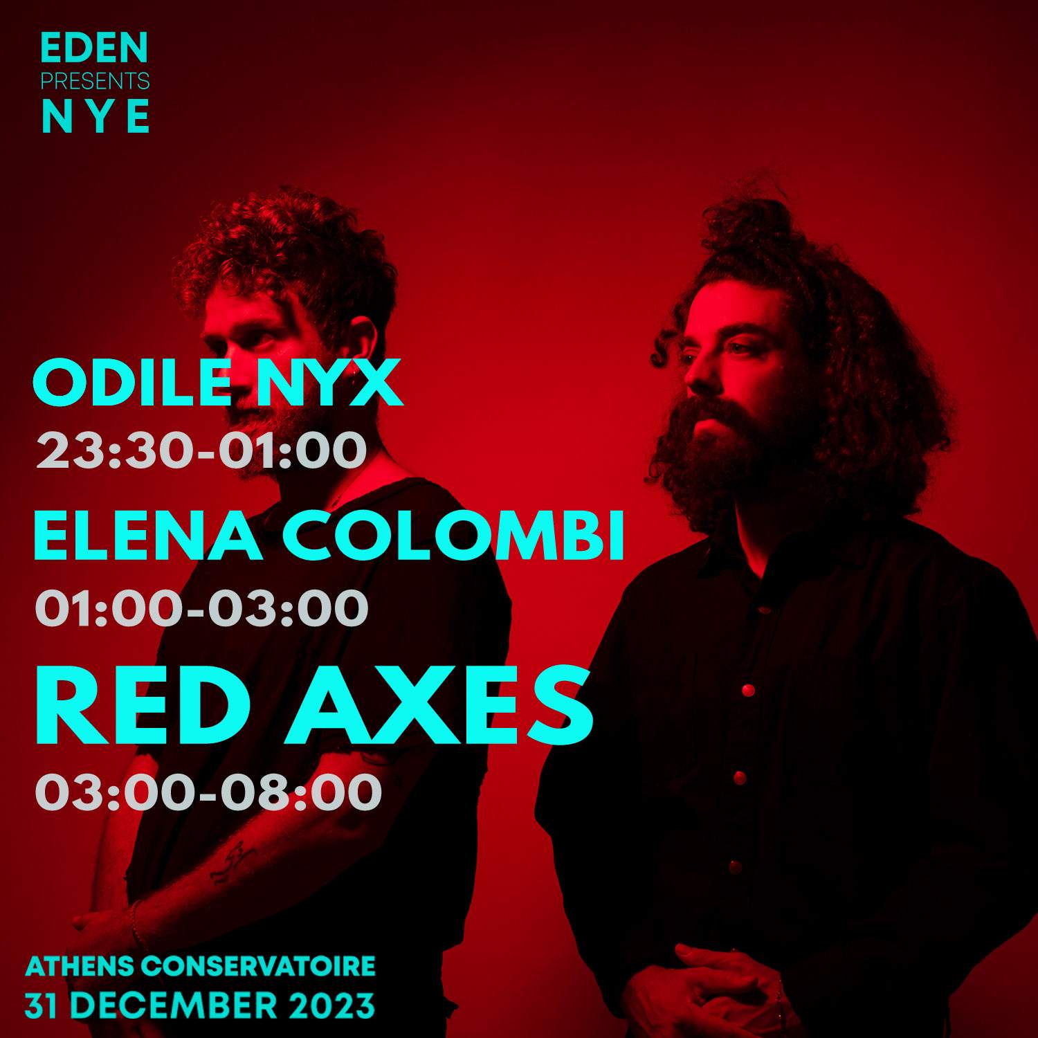EDEN NYE presents Red Axes - フライヤー表