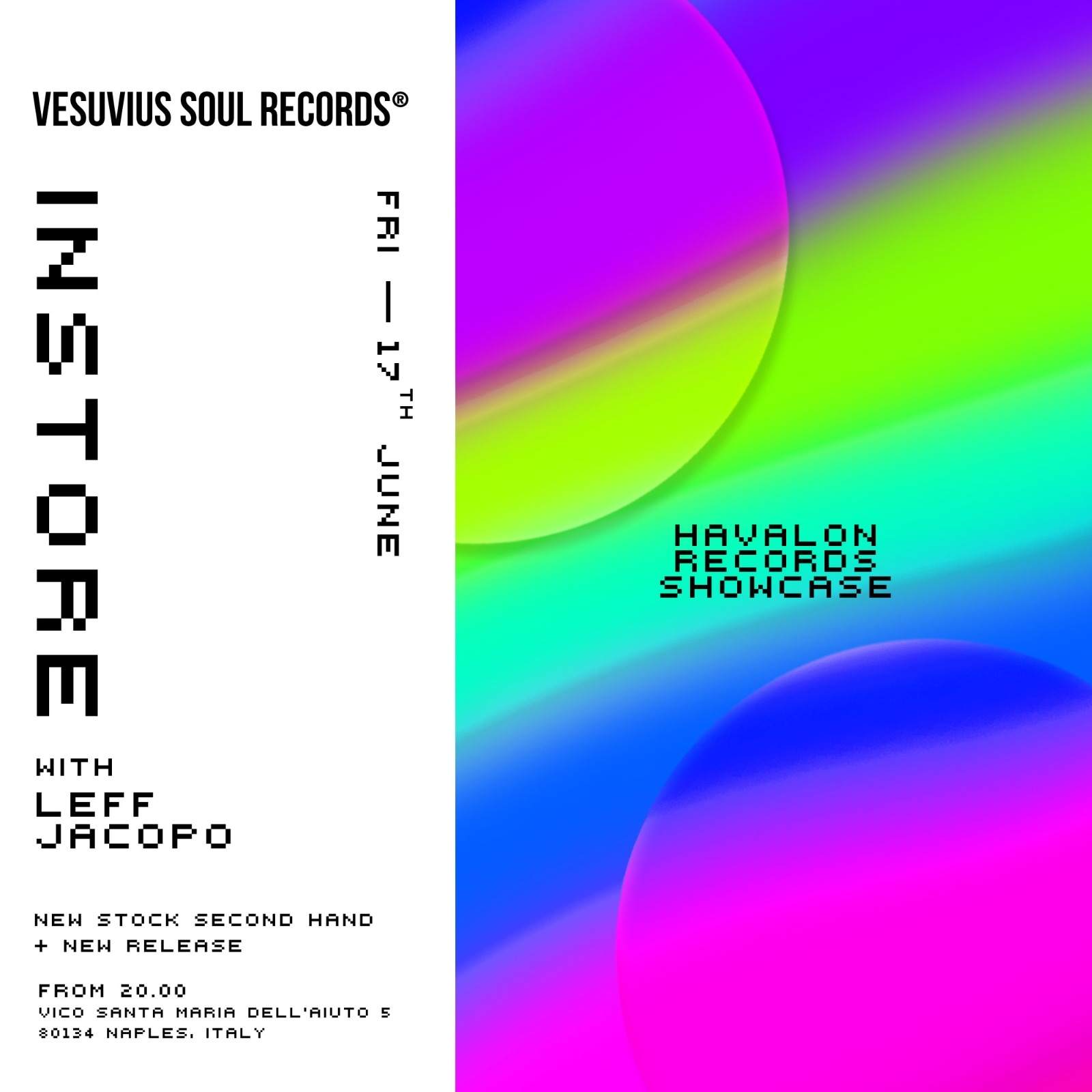 Vesuvius Soul Records instore with Havalon Records - フライヤー表