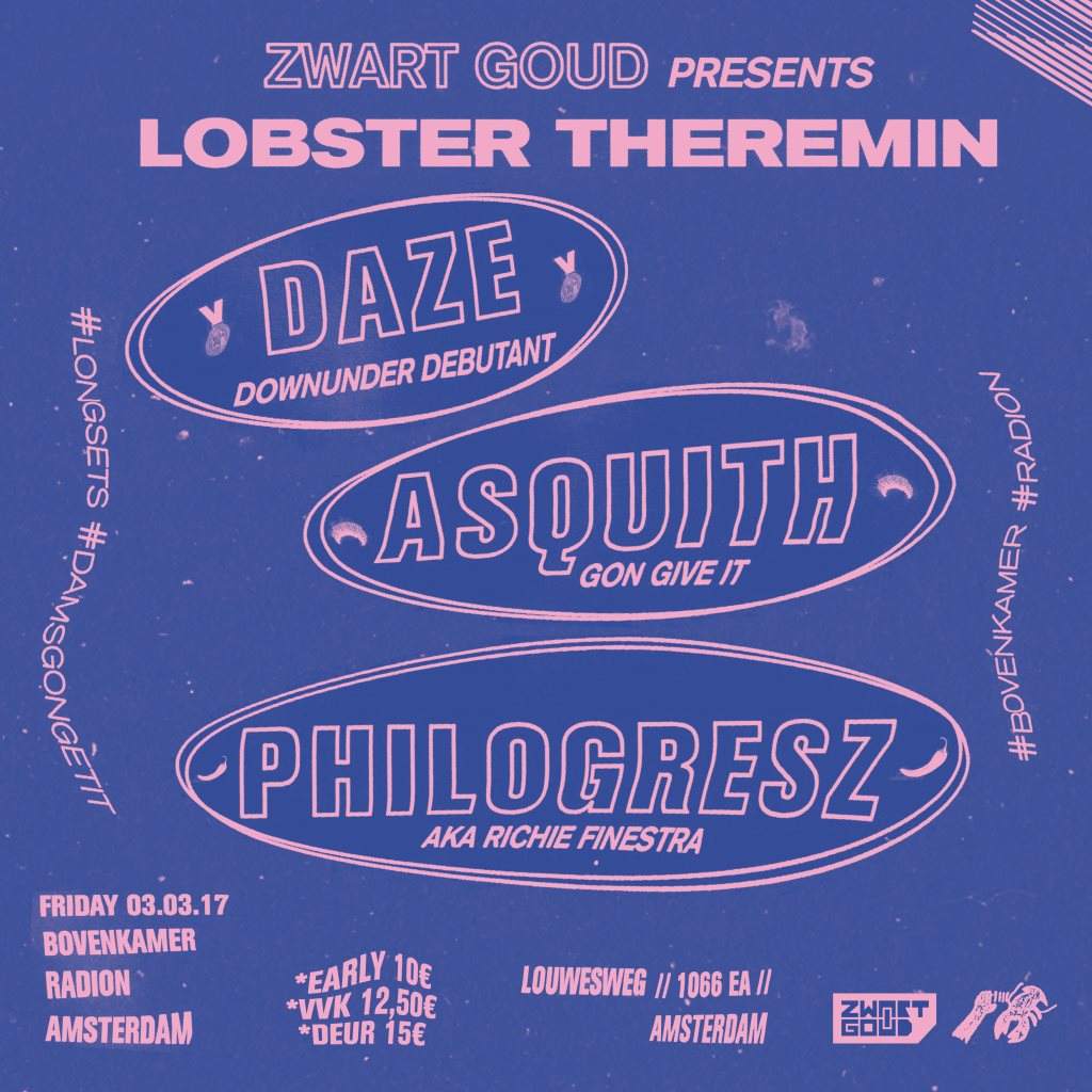 Lobster Theremin presented by Zwart Goud - フライヤー表