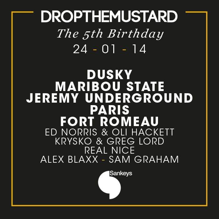Drop The Mustard Presents: V  W/ Dusky, Maribou State, Jeremy Underground Paris + More - Página frontal