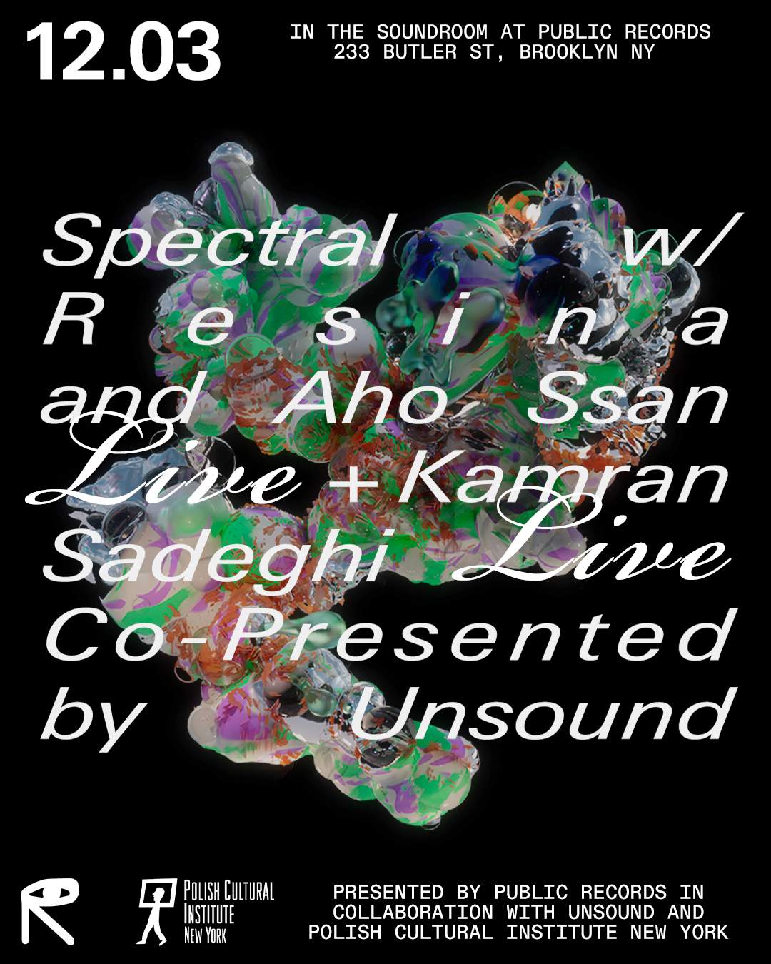 Spectral with Resina and Aho Ssan [live] + Kamran Sadeghi [live] - Página frontal