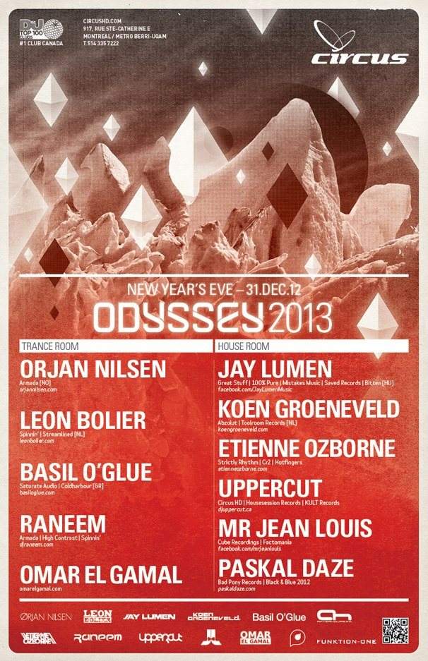 Odyssey 2013: New Year's Eve - フライヤー表