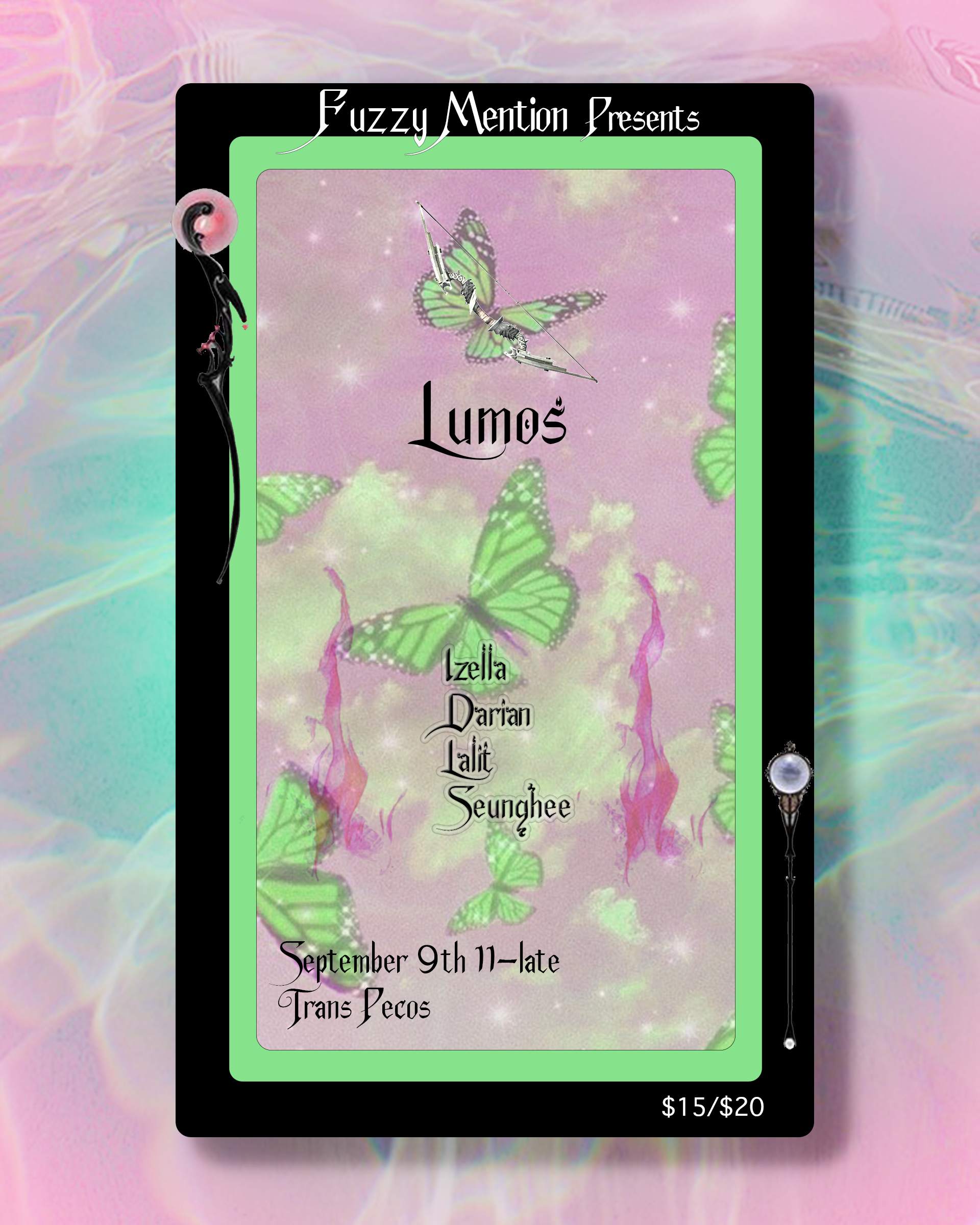Fuzzy Mention presents: LUMOS with Izella, Darian, LALIT and Seunghee - フライヤー表