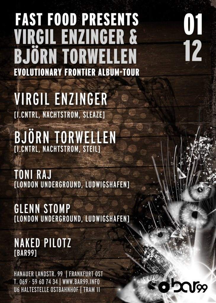 Fast Food Pres. Virgil Enzinger & Björn Torwellen Evolutionary Frontier Album-Tour - フライヤー裏