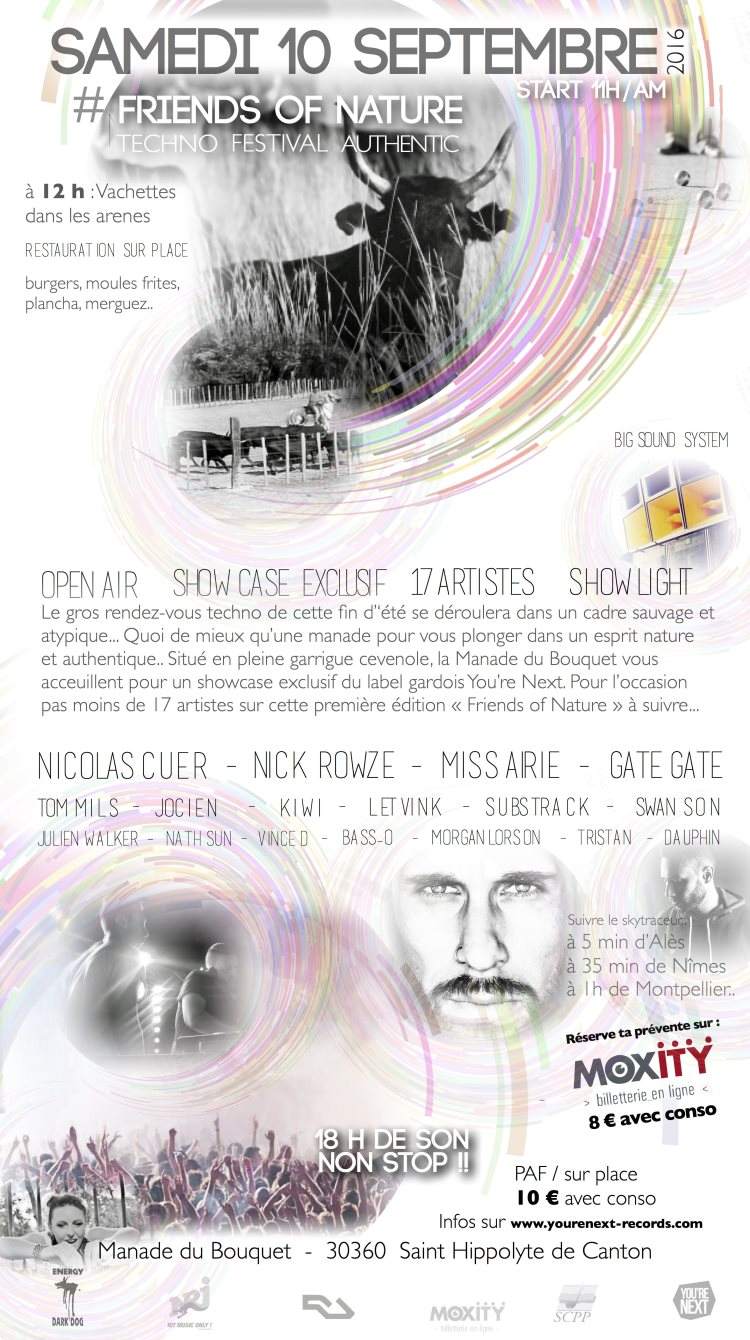 Friends of Nature with Nicolas Cuer, Miss Airie & Nick Rowze - フライヤー裏
