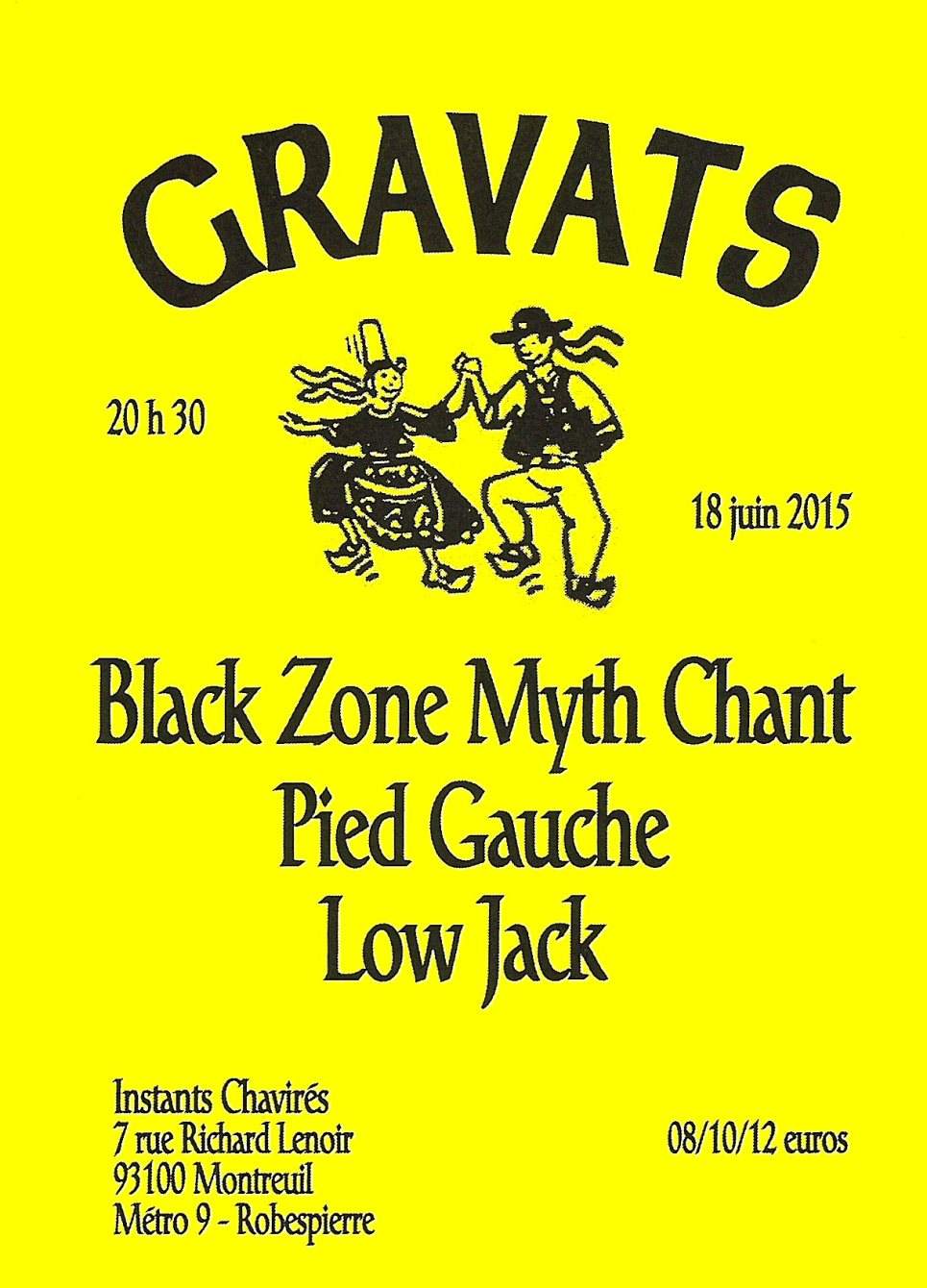 Éditions Gravats with Low Jack, Pied Gauche & Black Zone Myth Chant - Página frontal